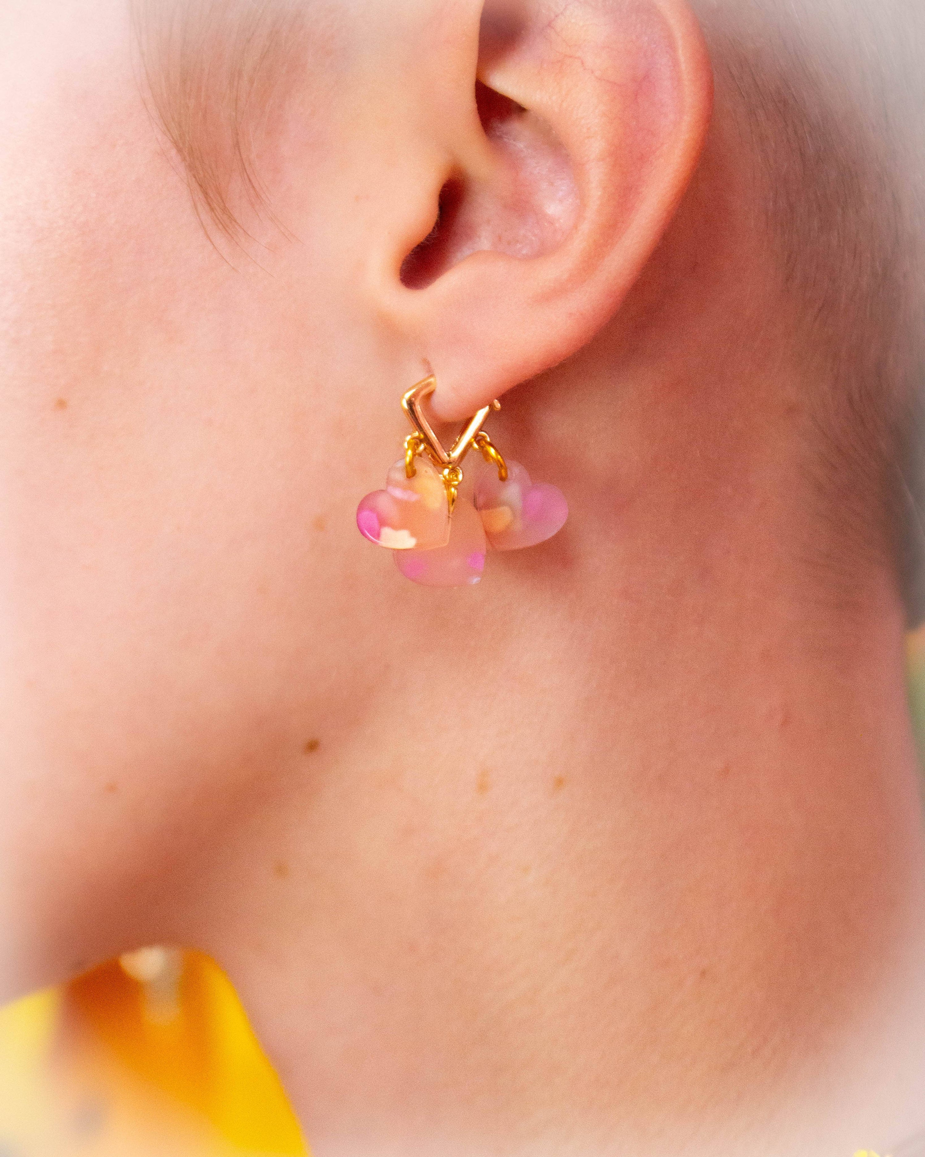 Dainty Trio Heart Pride Earrings