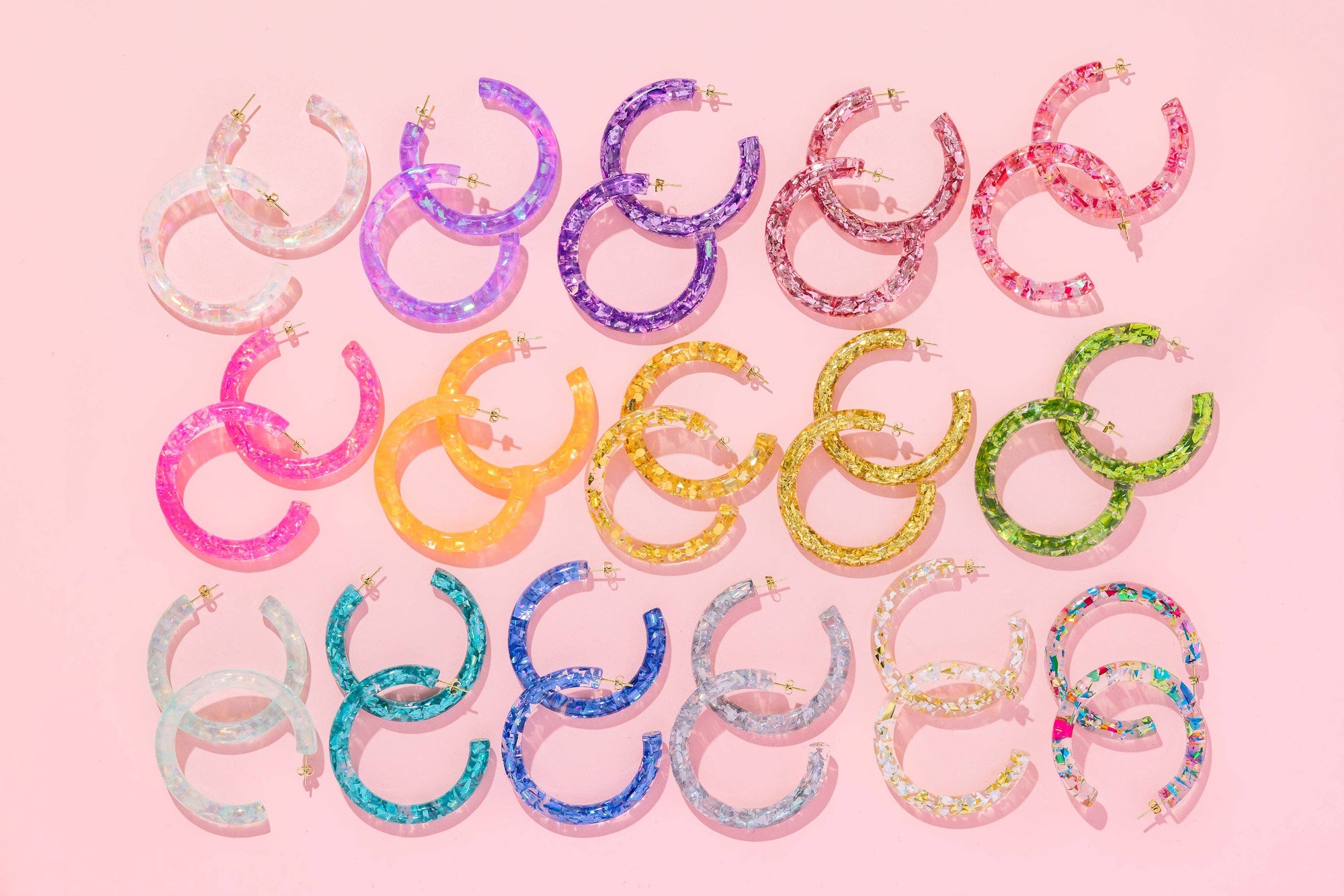 Confetti Hoop Earrings