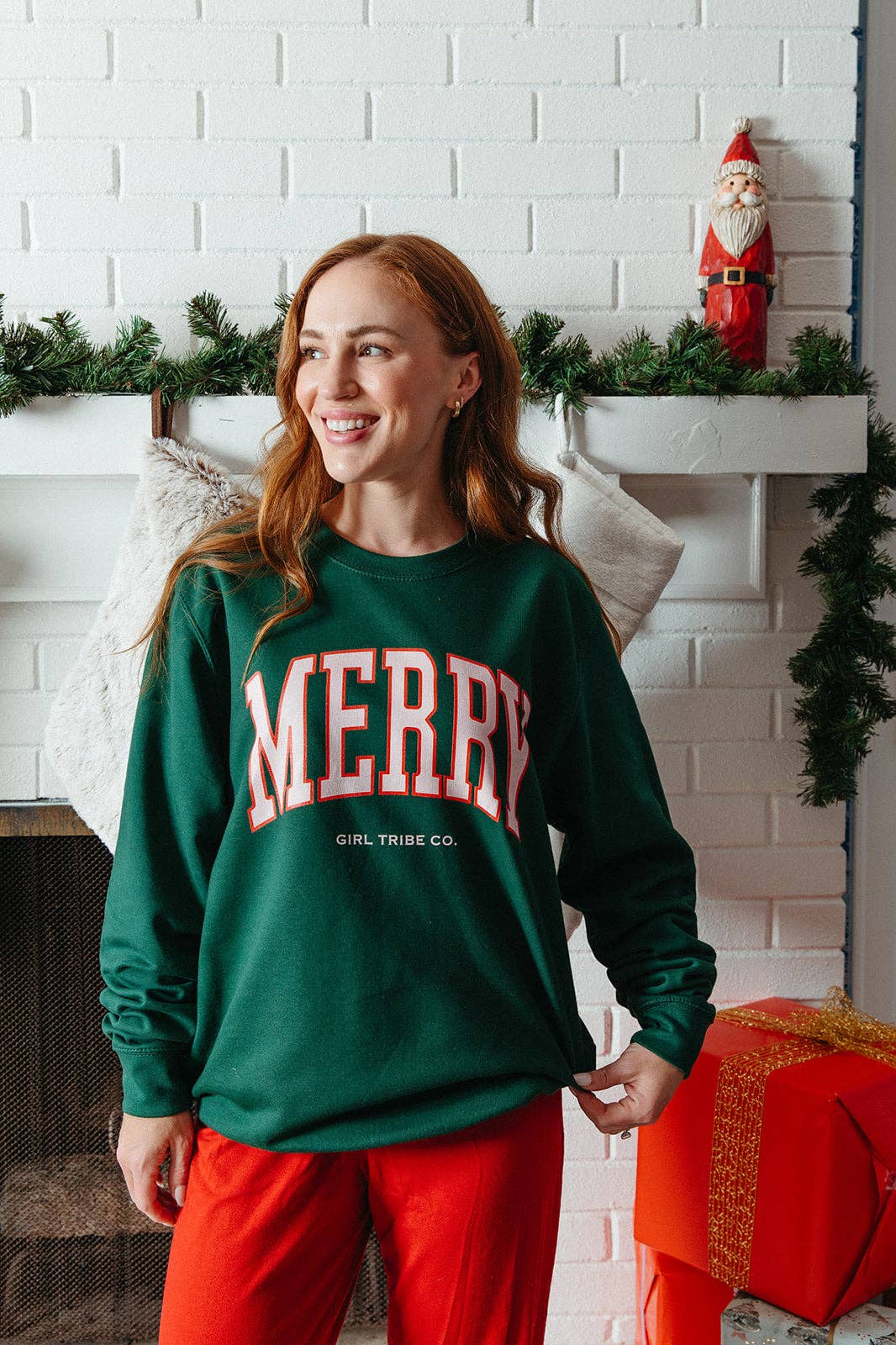 Merry Sweatshirt In Bottle Green