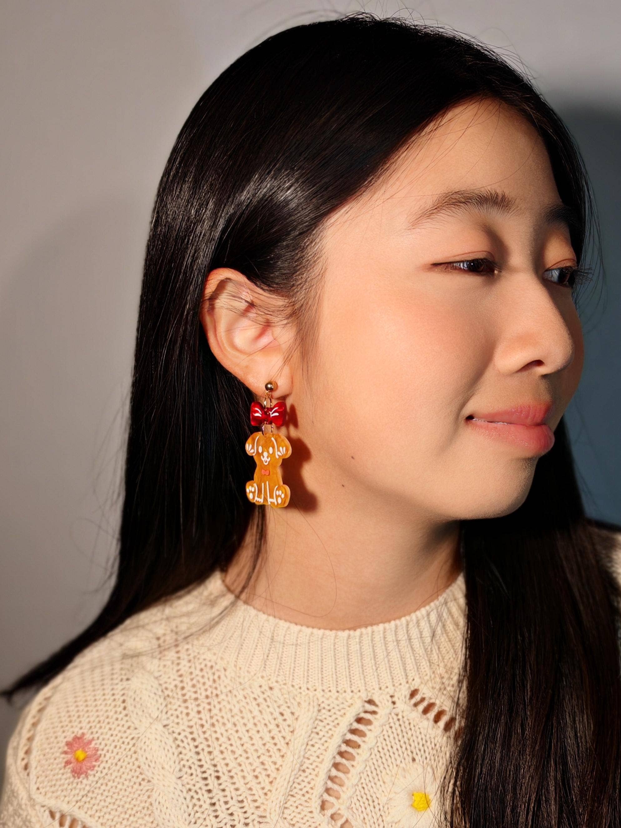 Gingerbread Doggo Earrings