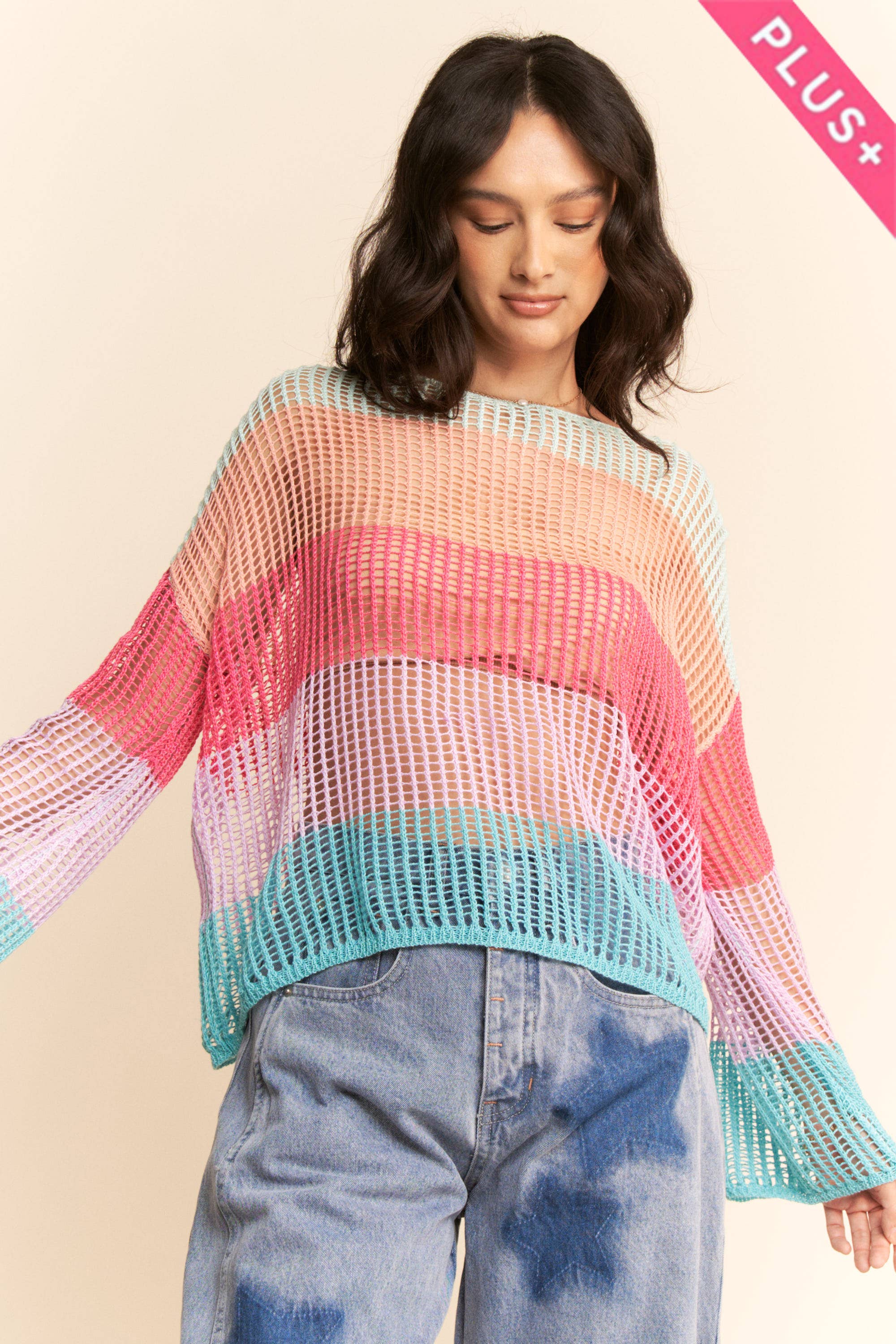 Bell Sleeve Cover-Up Top (Plus)