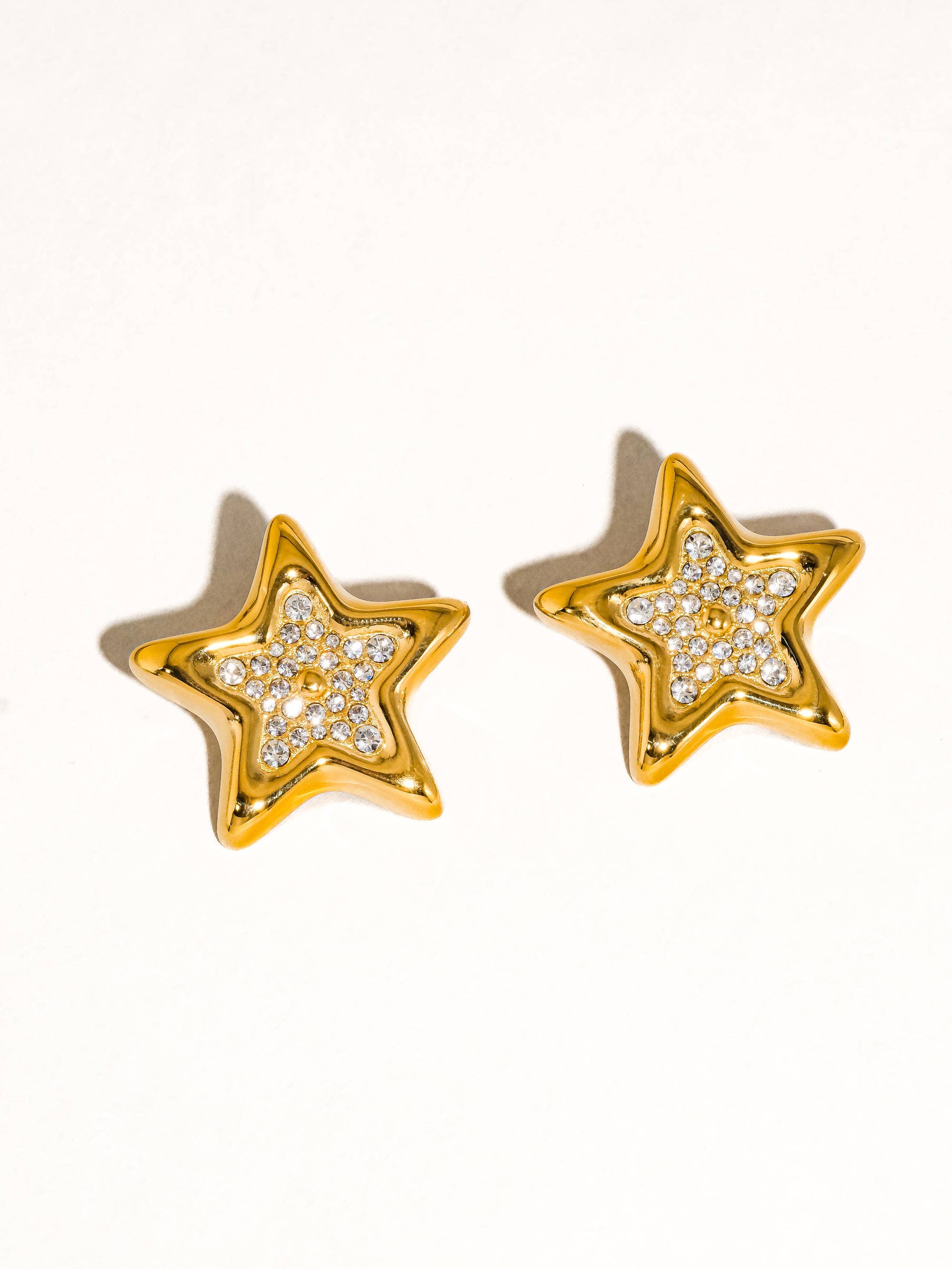 Hammlet 18K Gold Non-Tarnish CZ Star Stud