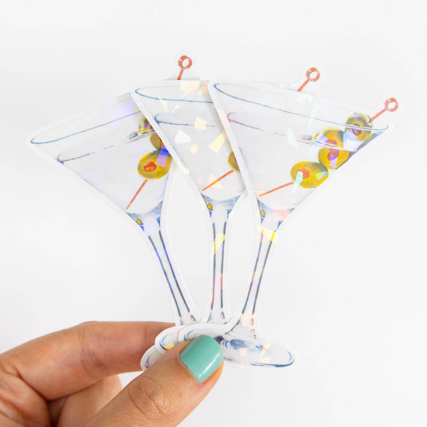 Martini Cocktail Prism Vinyl Sticker