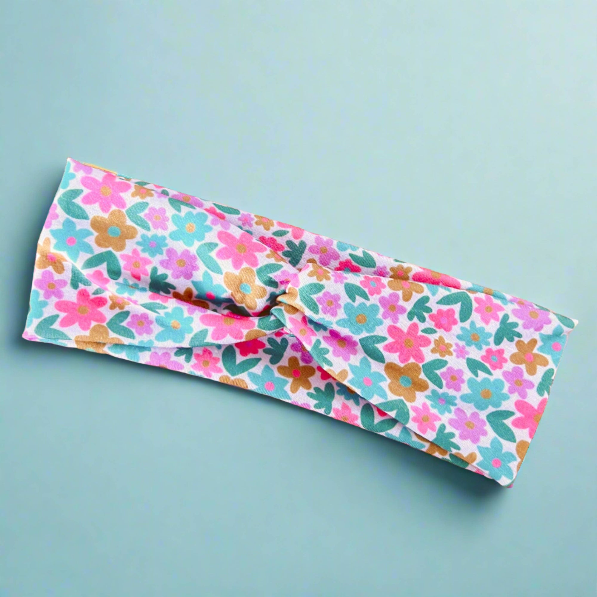 Stretchy Tie Headband - Sage Bloom