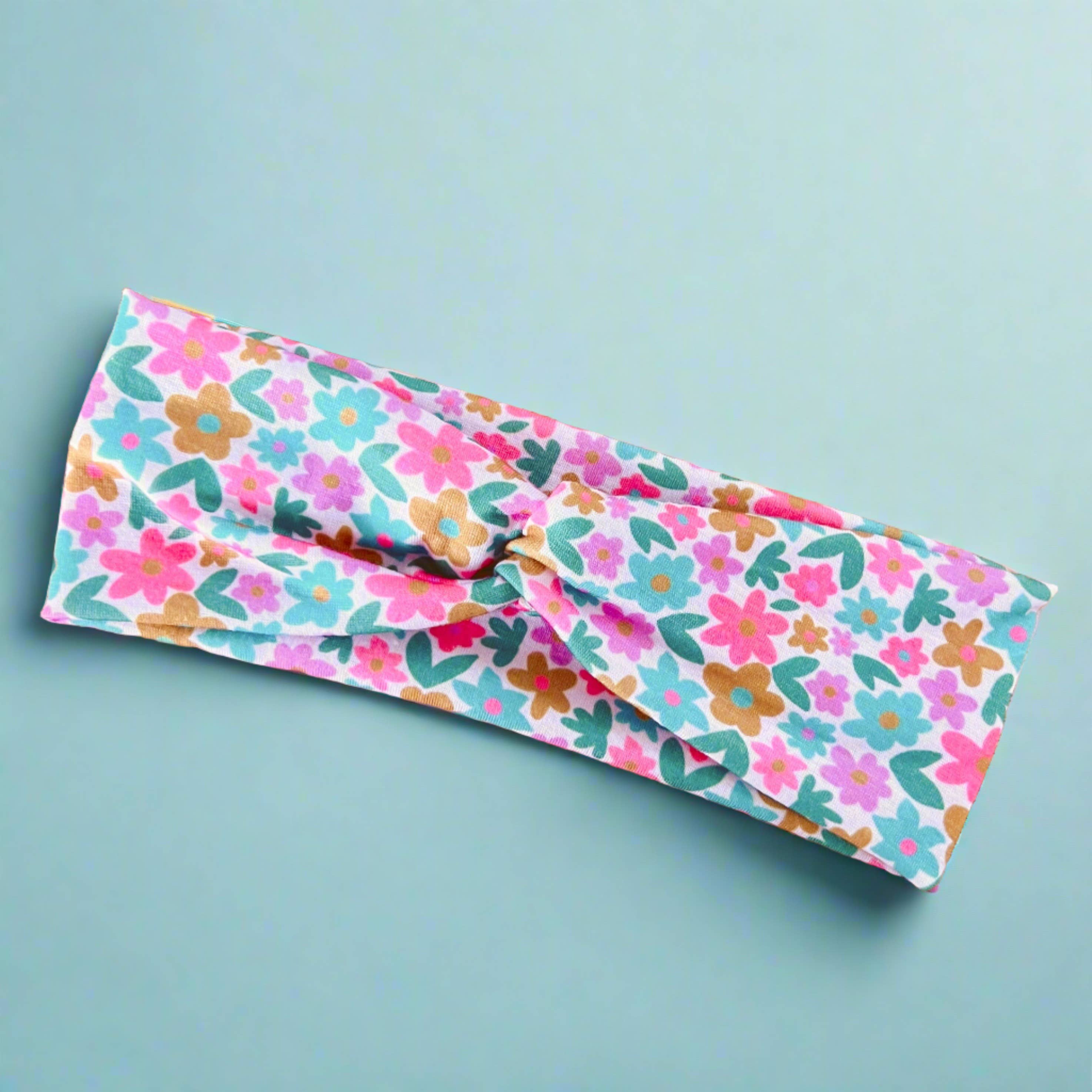 Stretchy Tie Headband - Sage Bloom