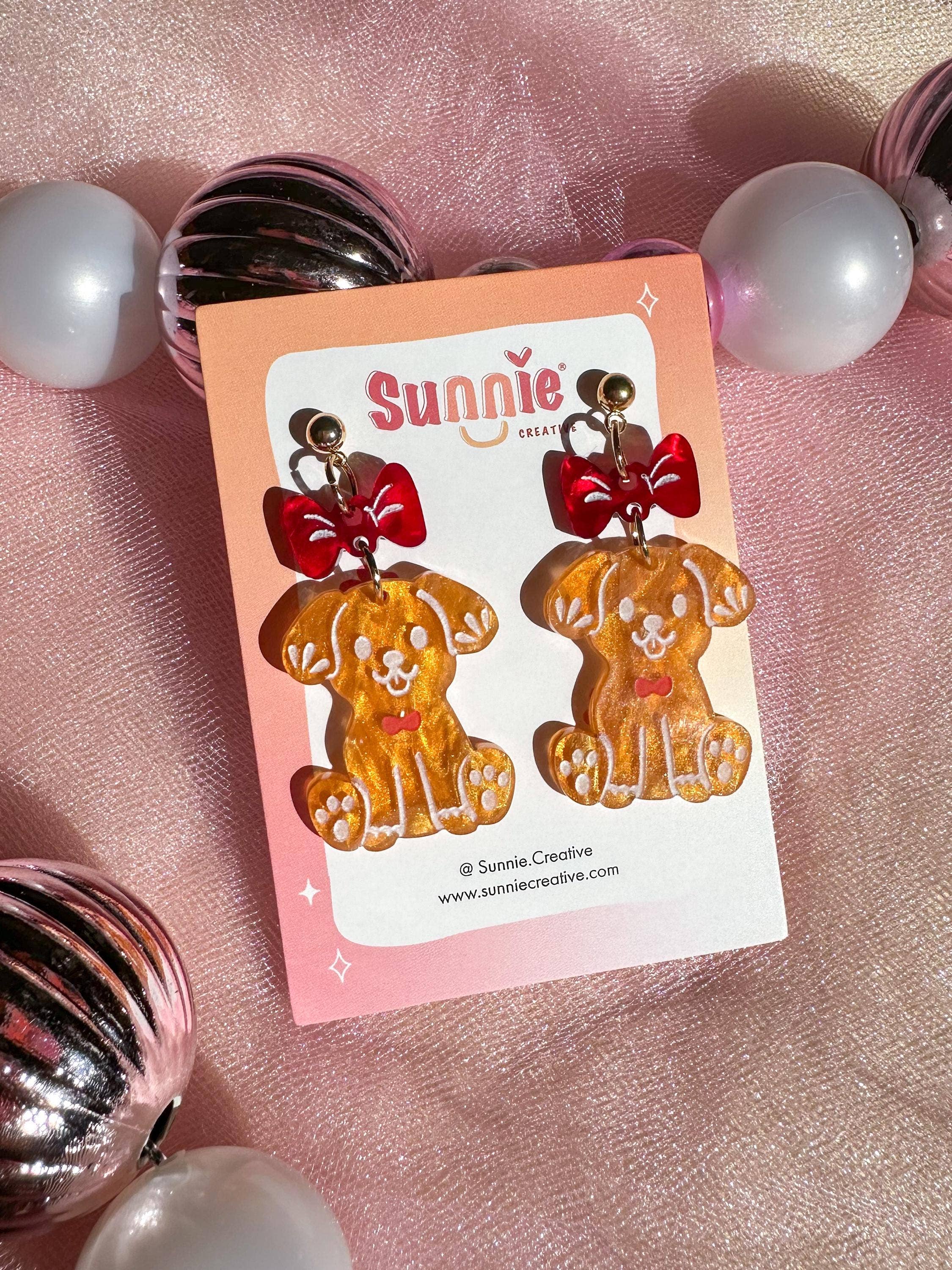 Gingerbread Doggo Earrings