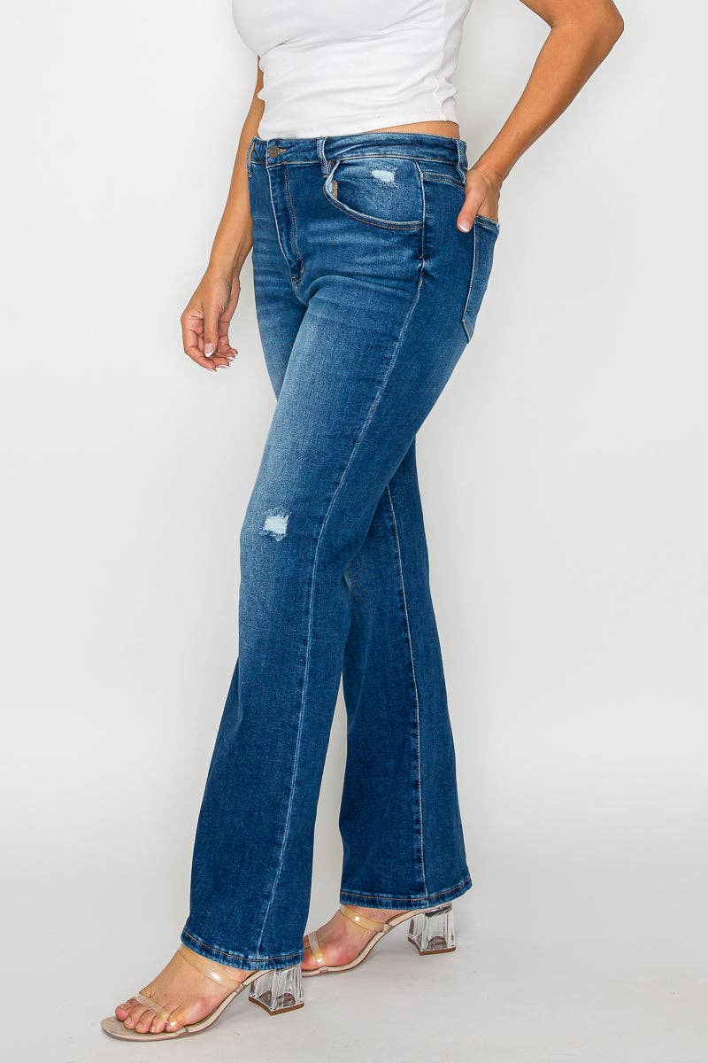 High Rise Boot Cut Jeans (Plus)