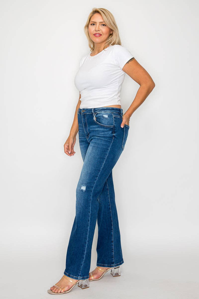 High Rise Boot Cut Jeans (Plus)
