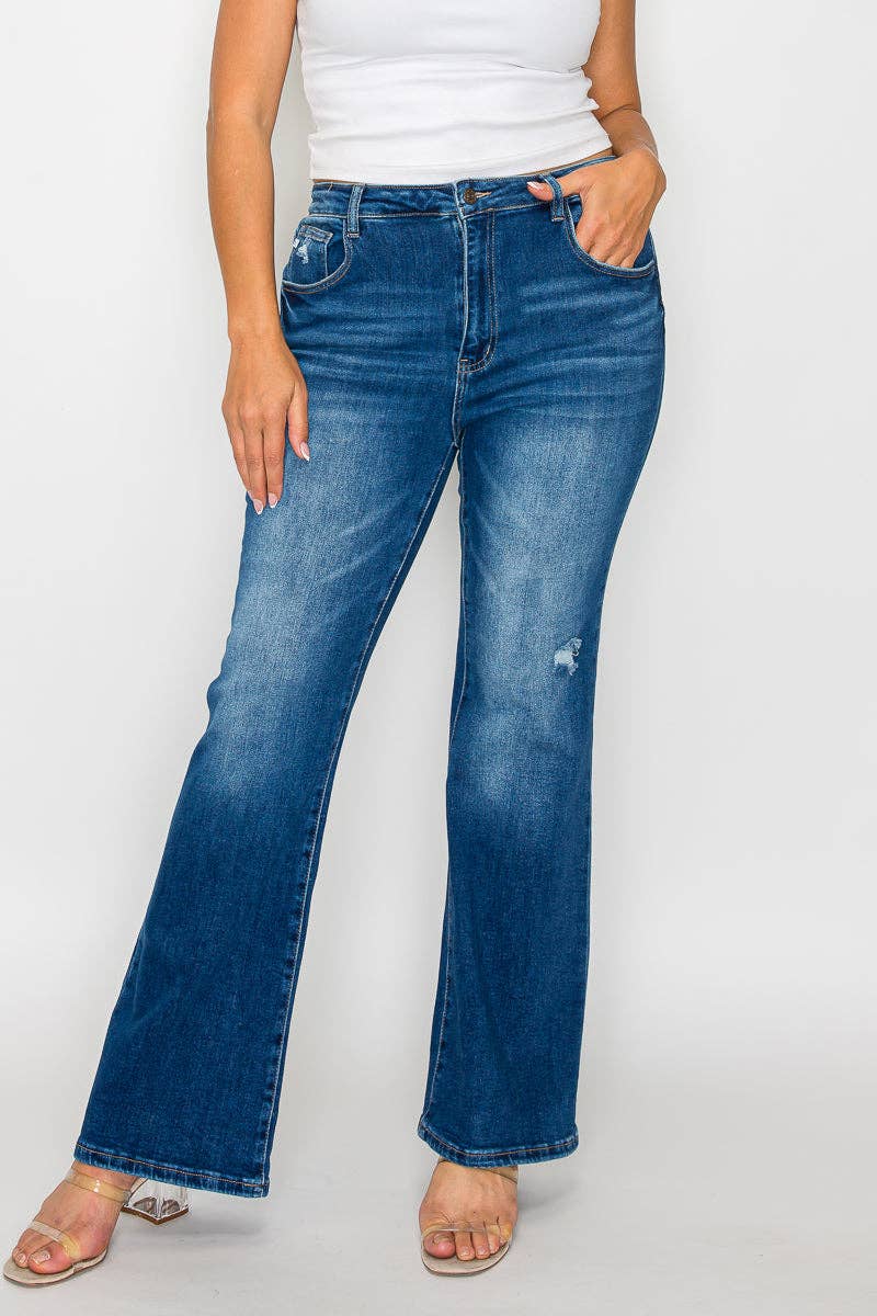 High Rise Boot Cut Jeans (Plus)