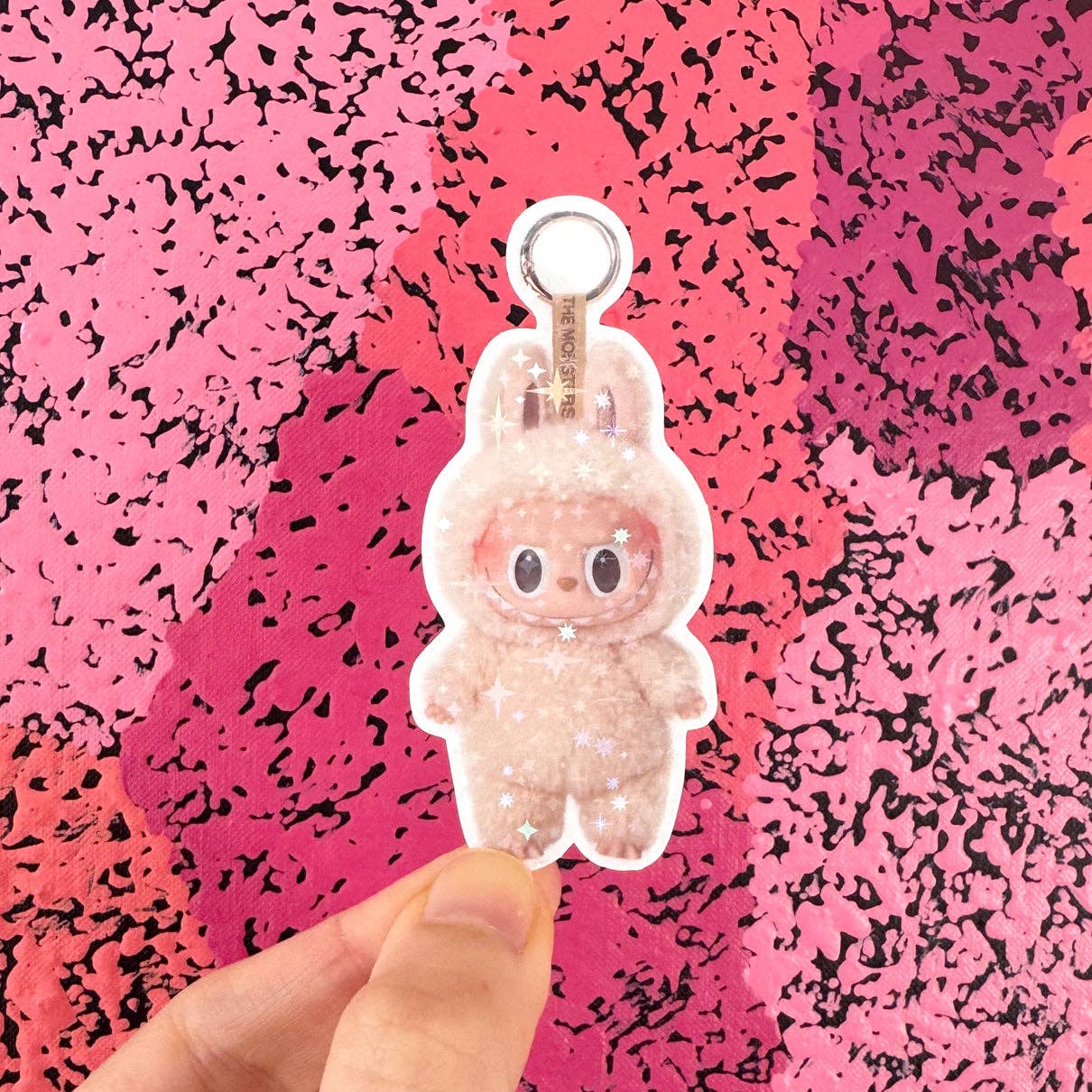 Labubu Macaron Sparkly Stickers - 3 Colors To Choose