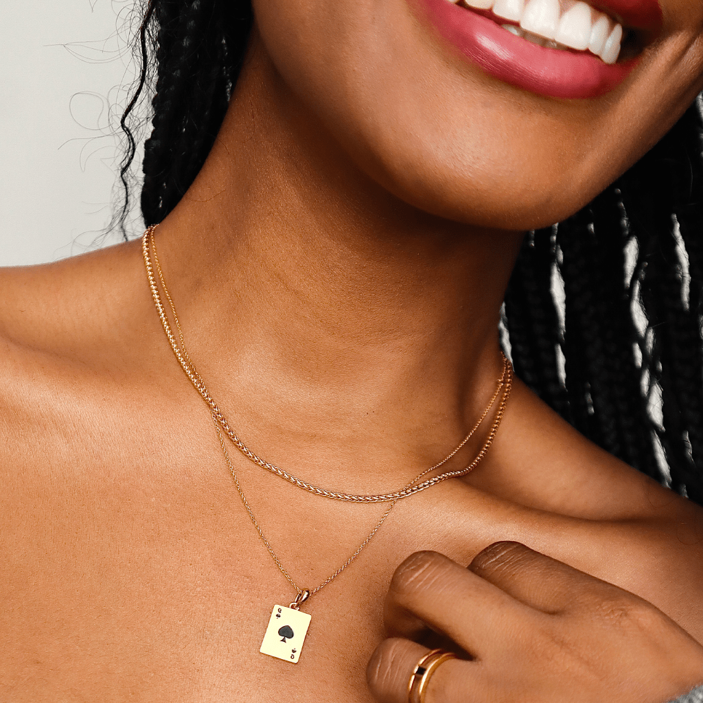 BFF Playing Cards Necklace Duo