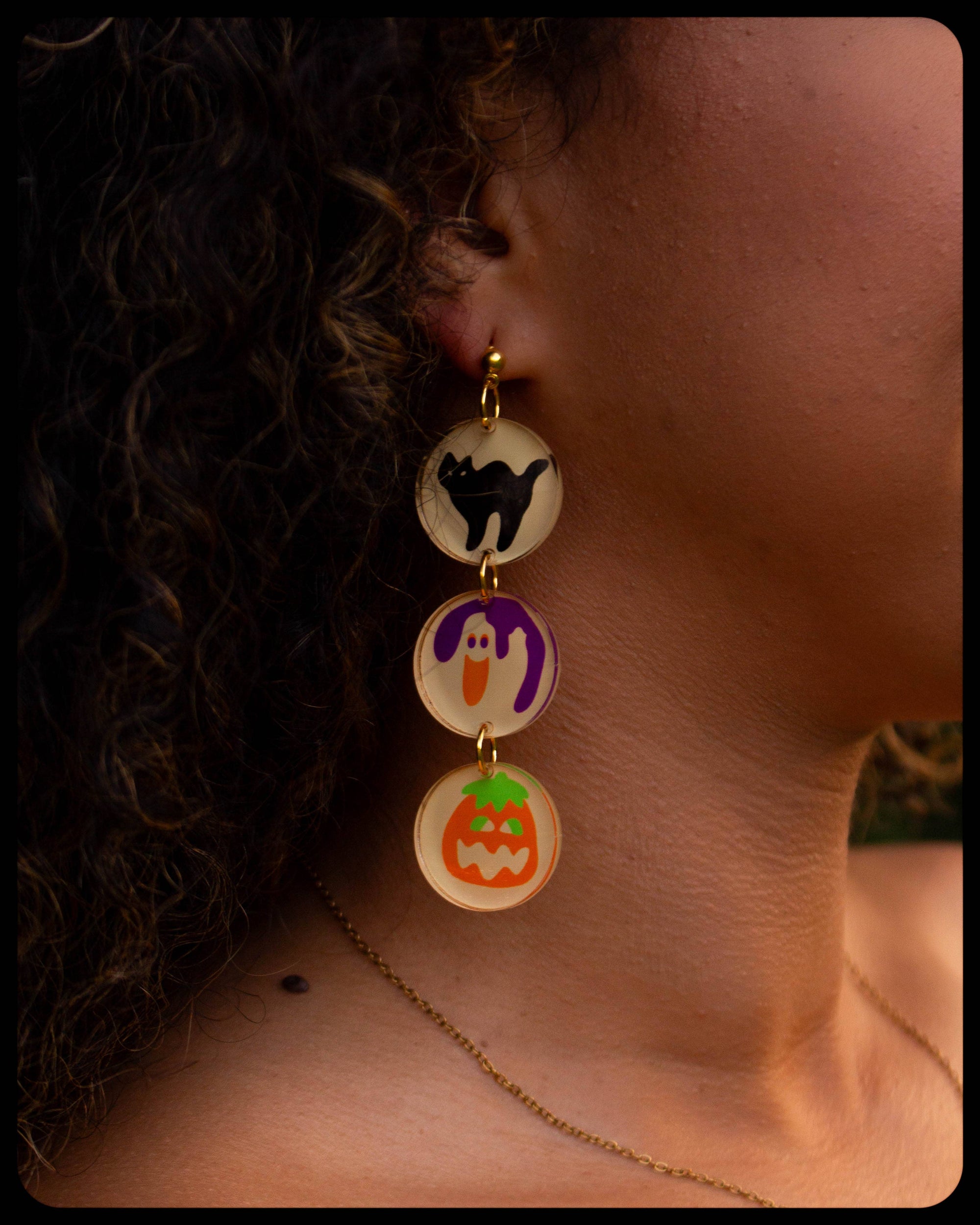 Spooky Shapes - Nostalgic Halloween Cookie Earrings