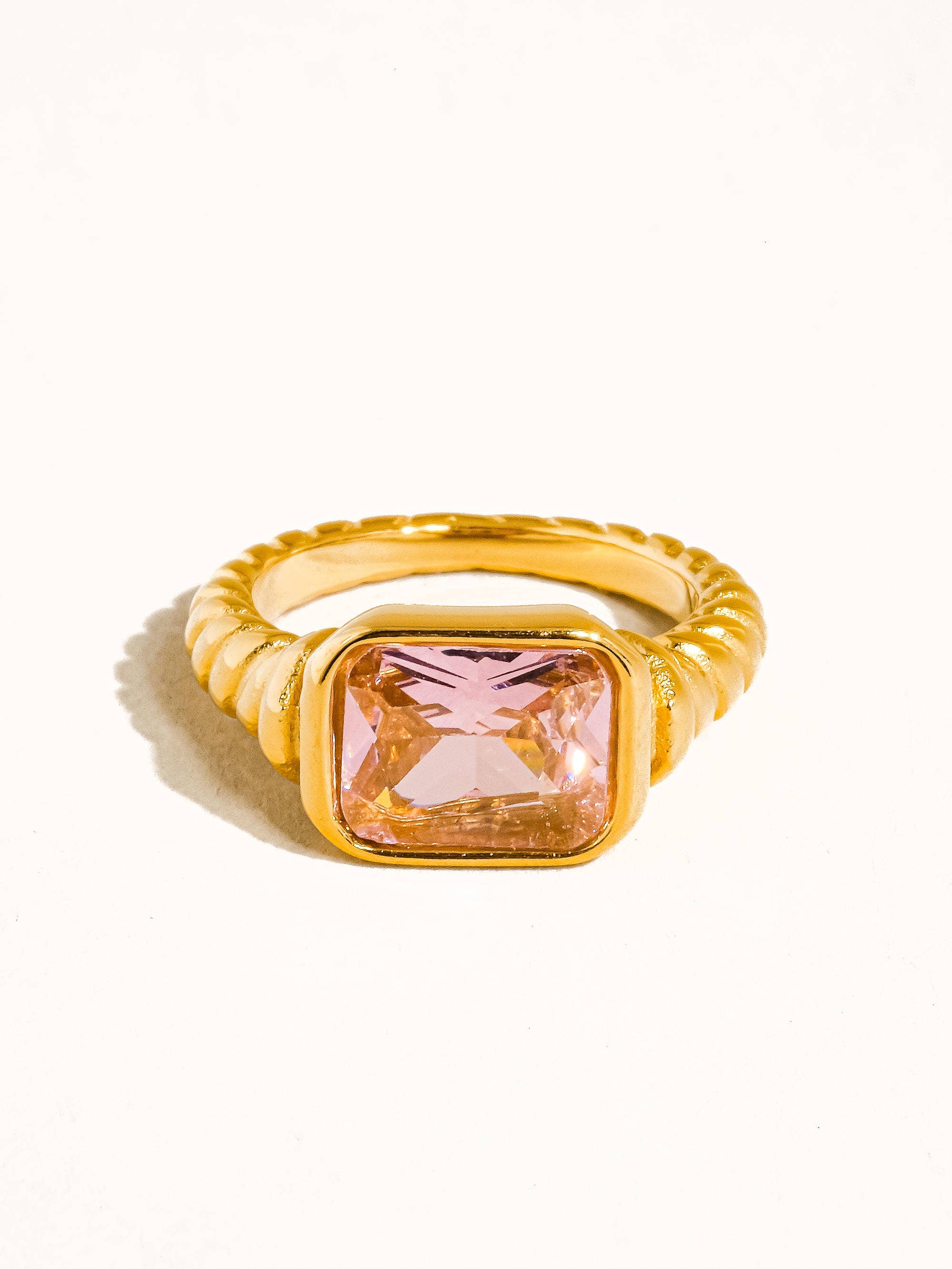 Laverne 18K Gold Non-Tarnish CZ Cocktail Ring