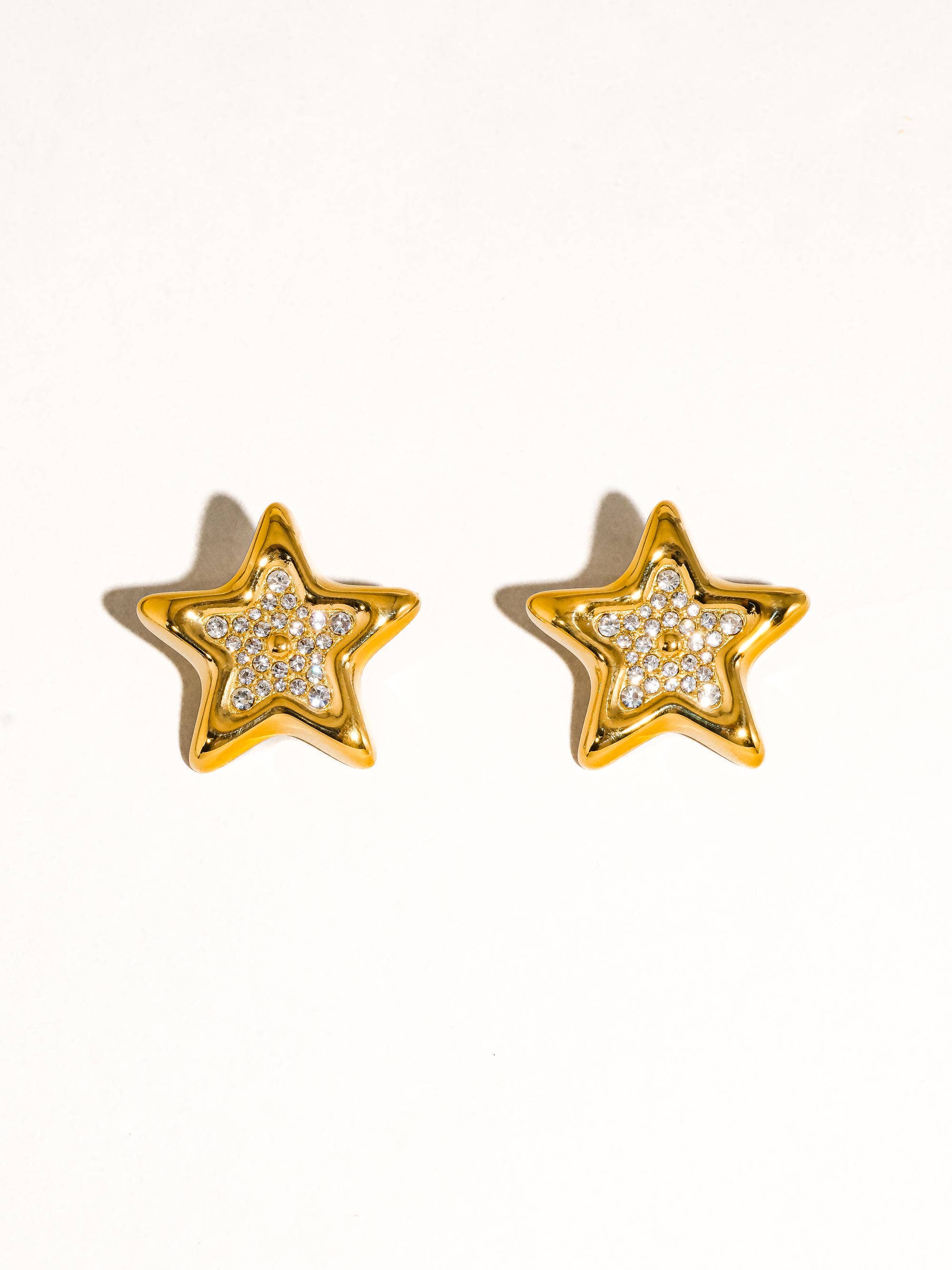 Hammlet 18K Gold Non-Tarnish CZ Star Stud