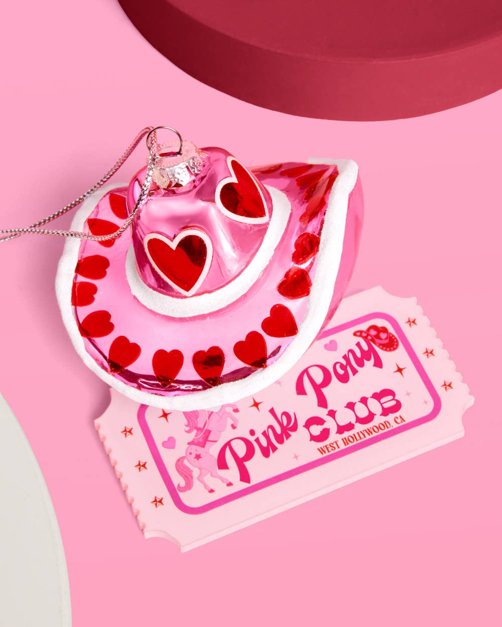 Pink Pony Club Chappell Roan Christmas Ornament - glass