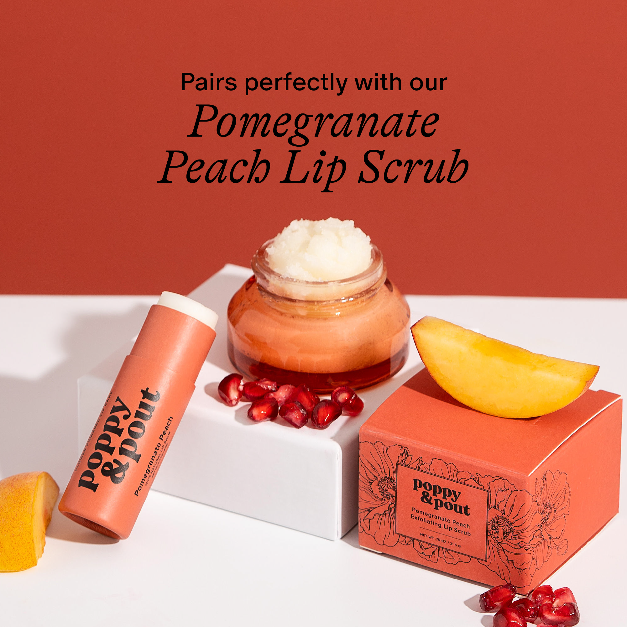 Lip Balm, Pomegranate Peach