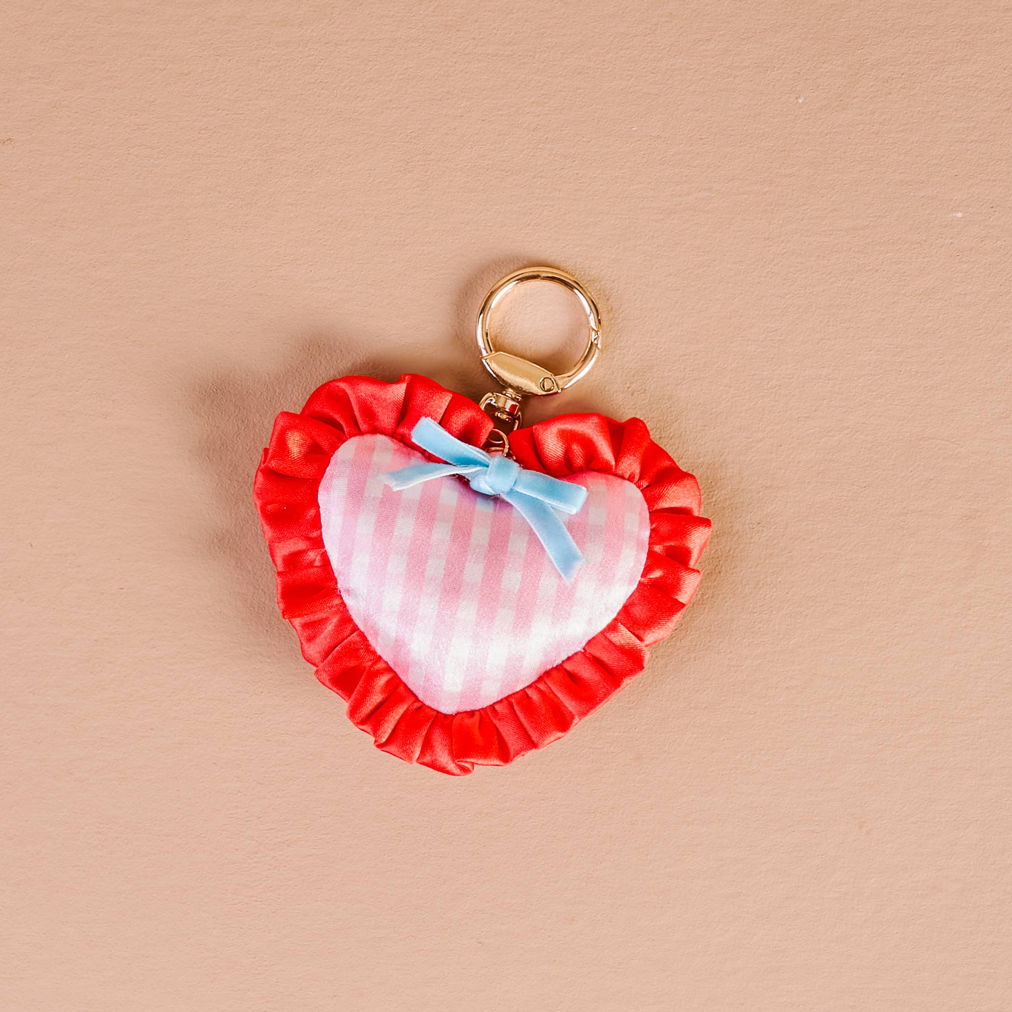 Puffy Heart Bag Charm-Berry Sweet