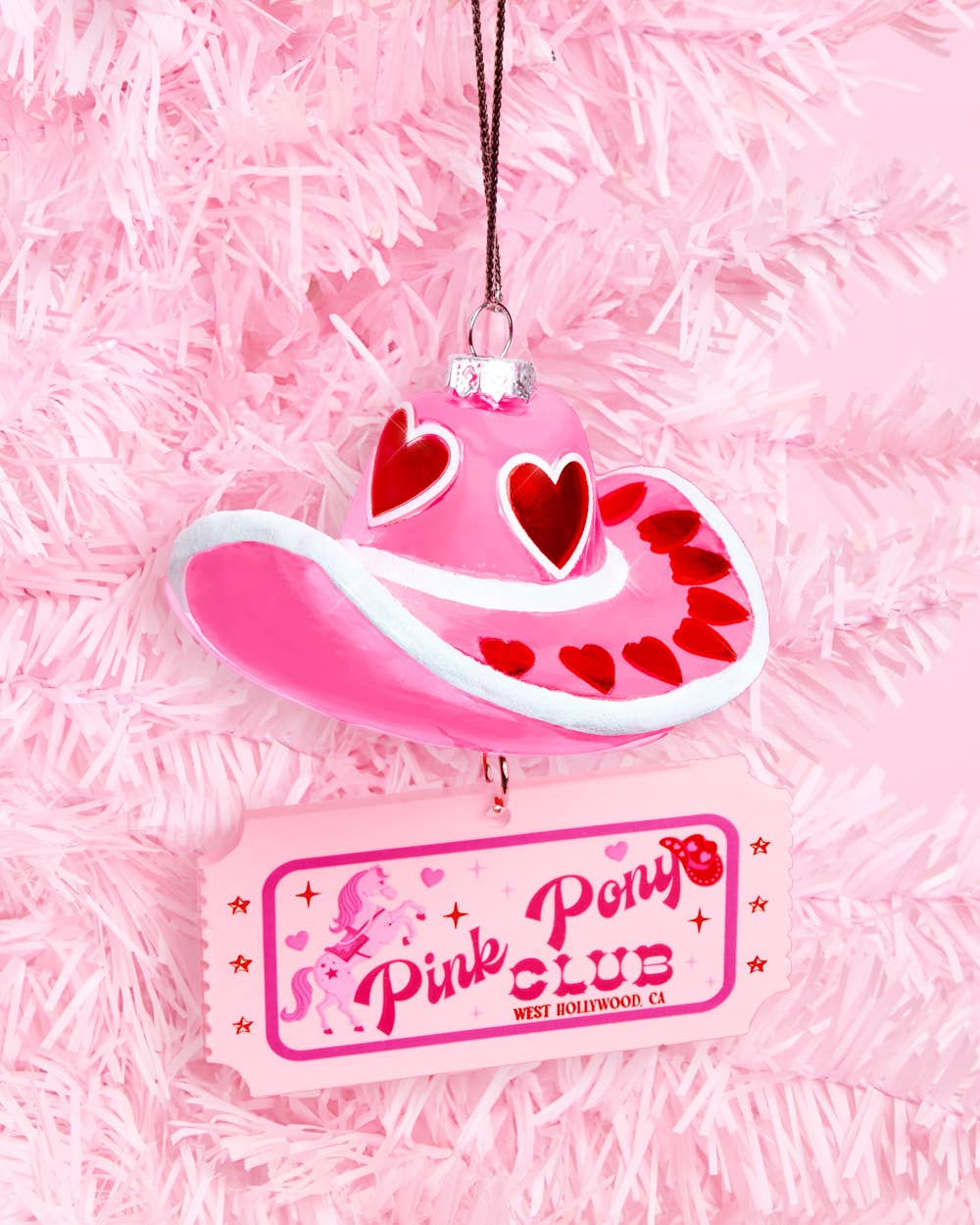 Pink Pony Club Chappell Roan Christmas Ornament - glass
