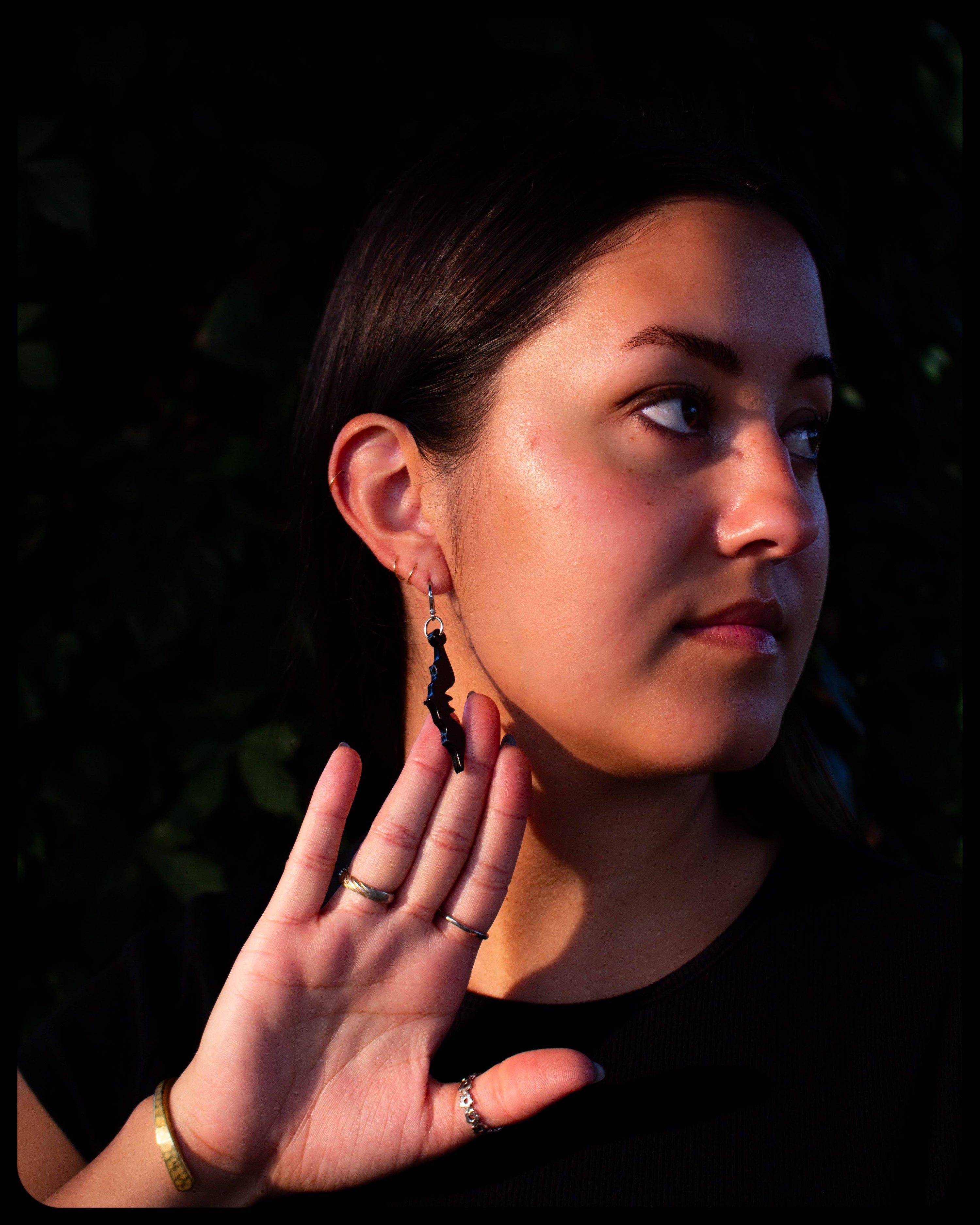 Feeling Batty Charm Earring