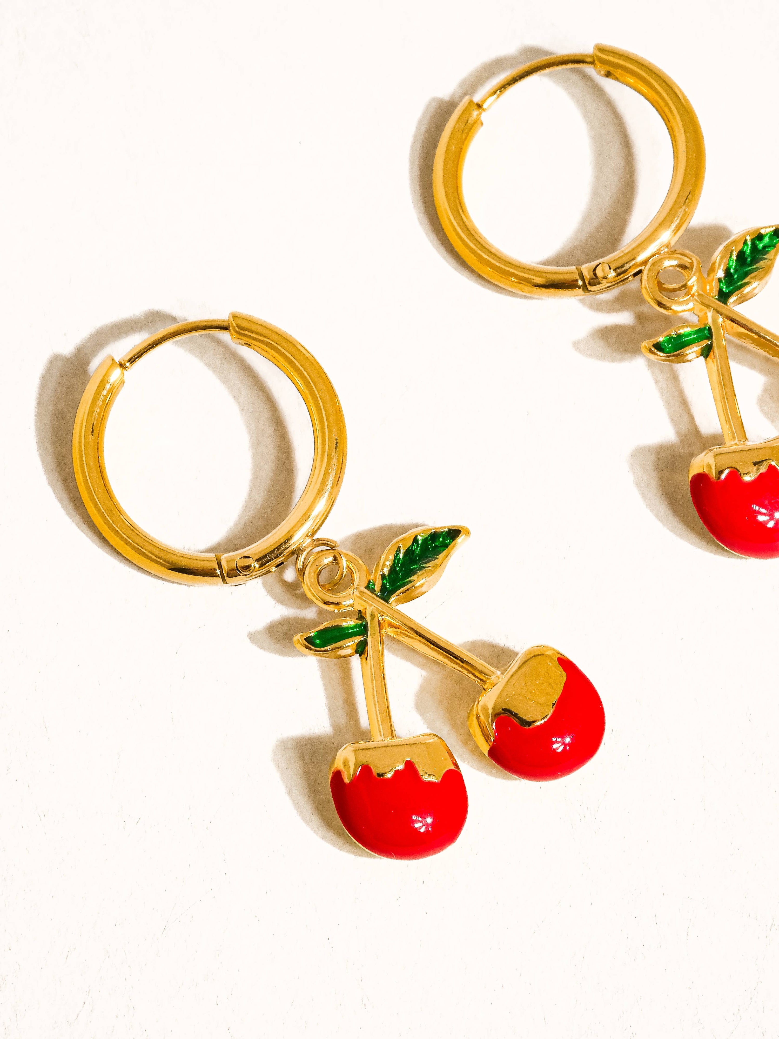 Côte 18K Gold Non-Tarnish Vintage Cherry Earring