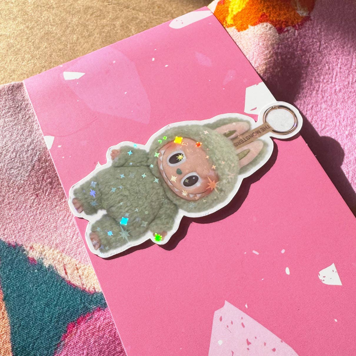 Labubu Macaron Sparkly Stickers - 3 Colors To Choose