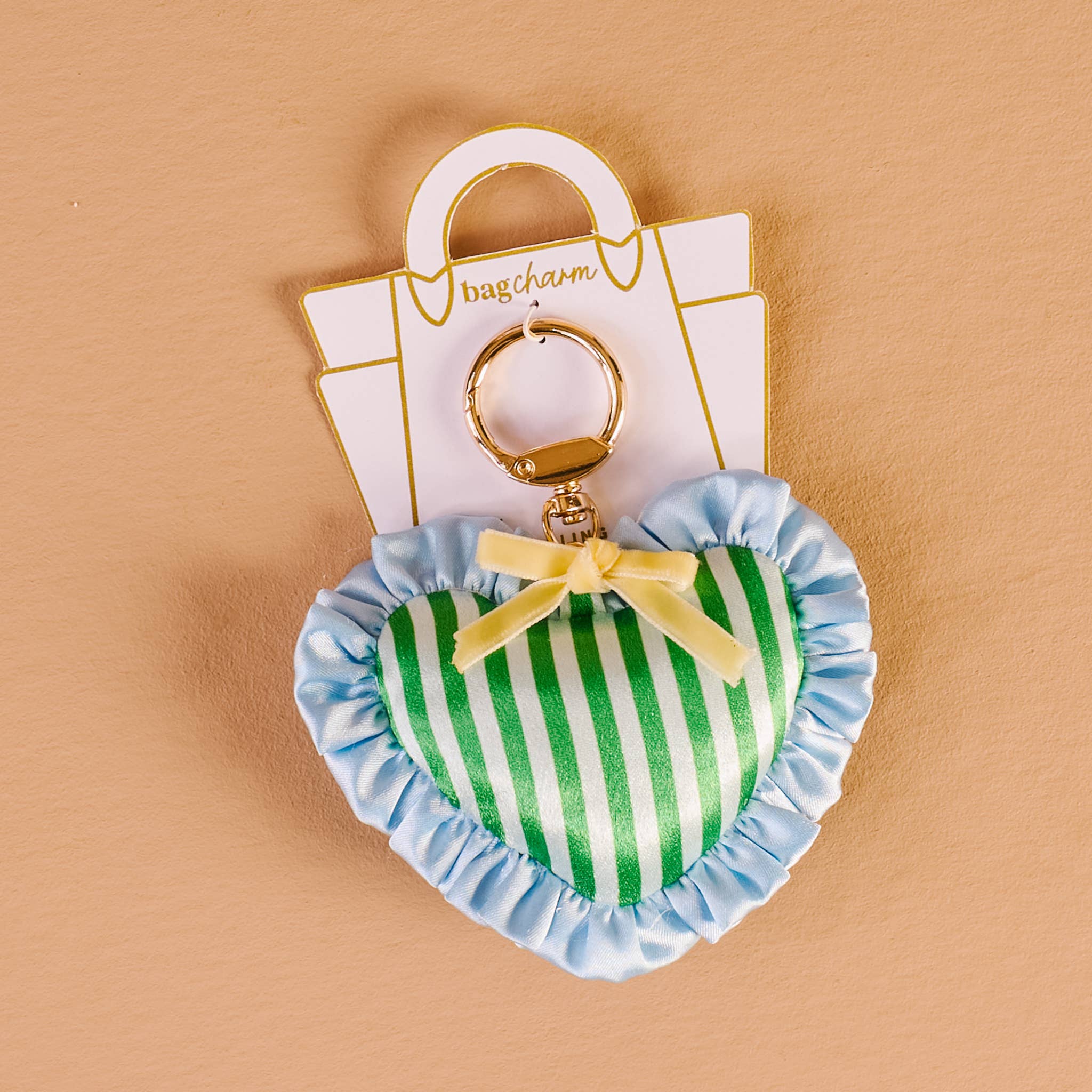 Puffy Heart Bag Charm-Cool Crush