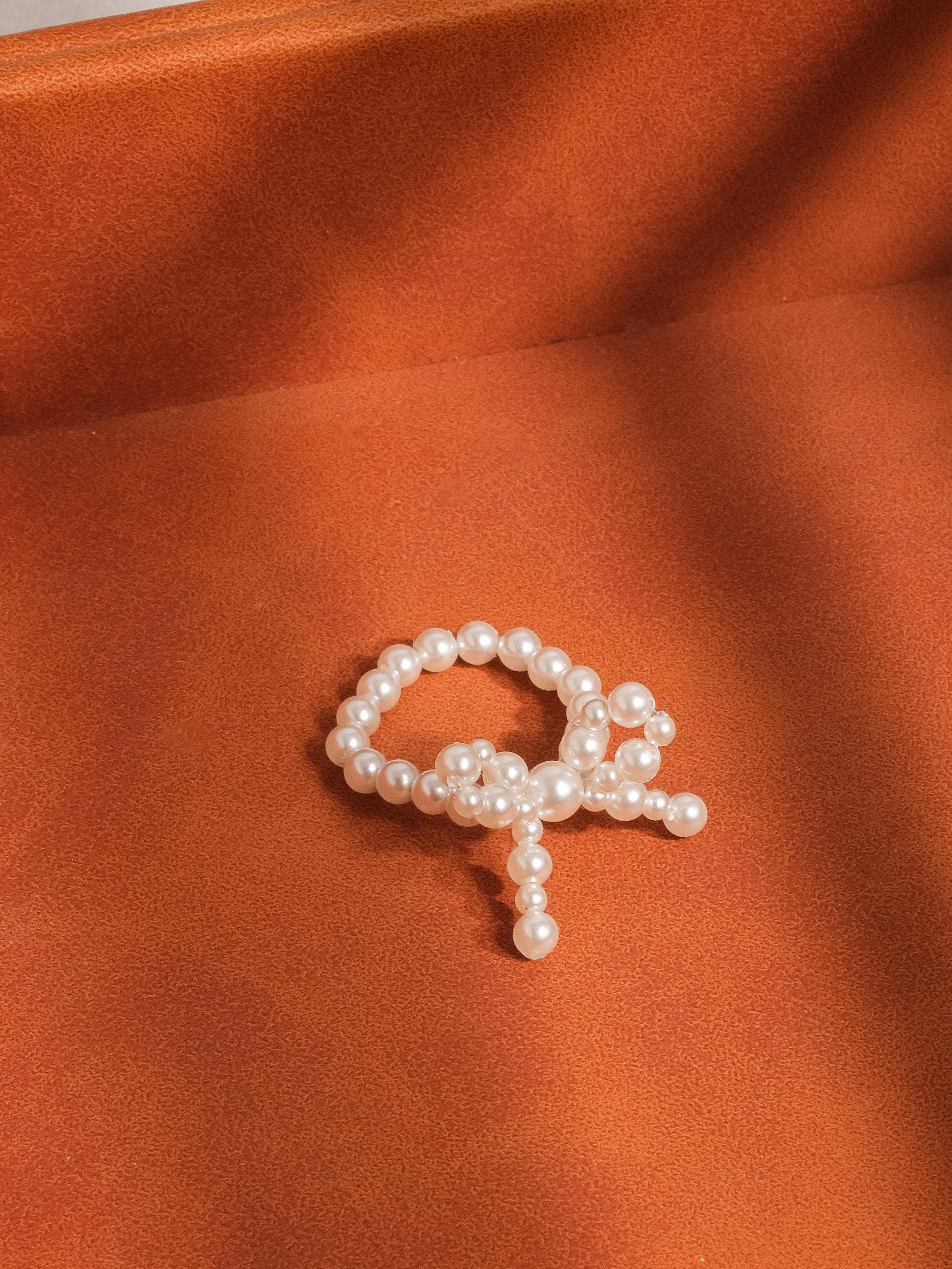 Pépin 18K Gold Bow Pearl Earring, Ring