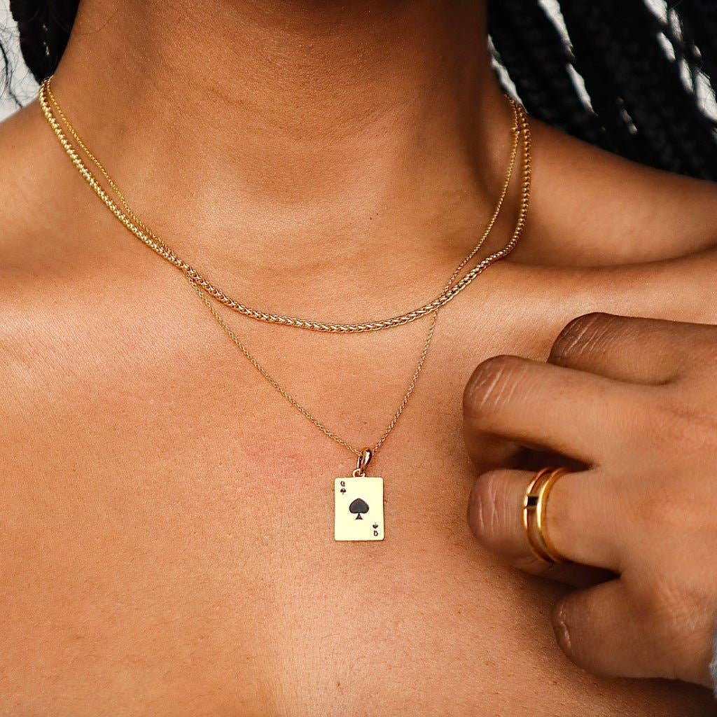 BFF Playing Cards Necklace Duo