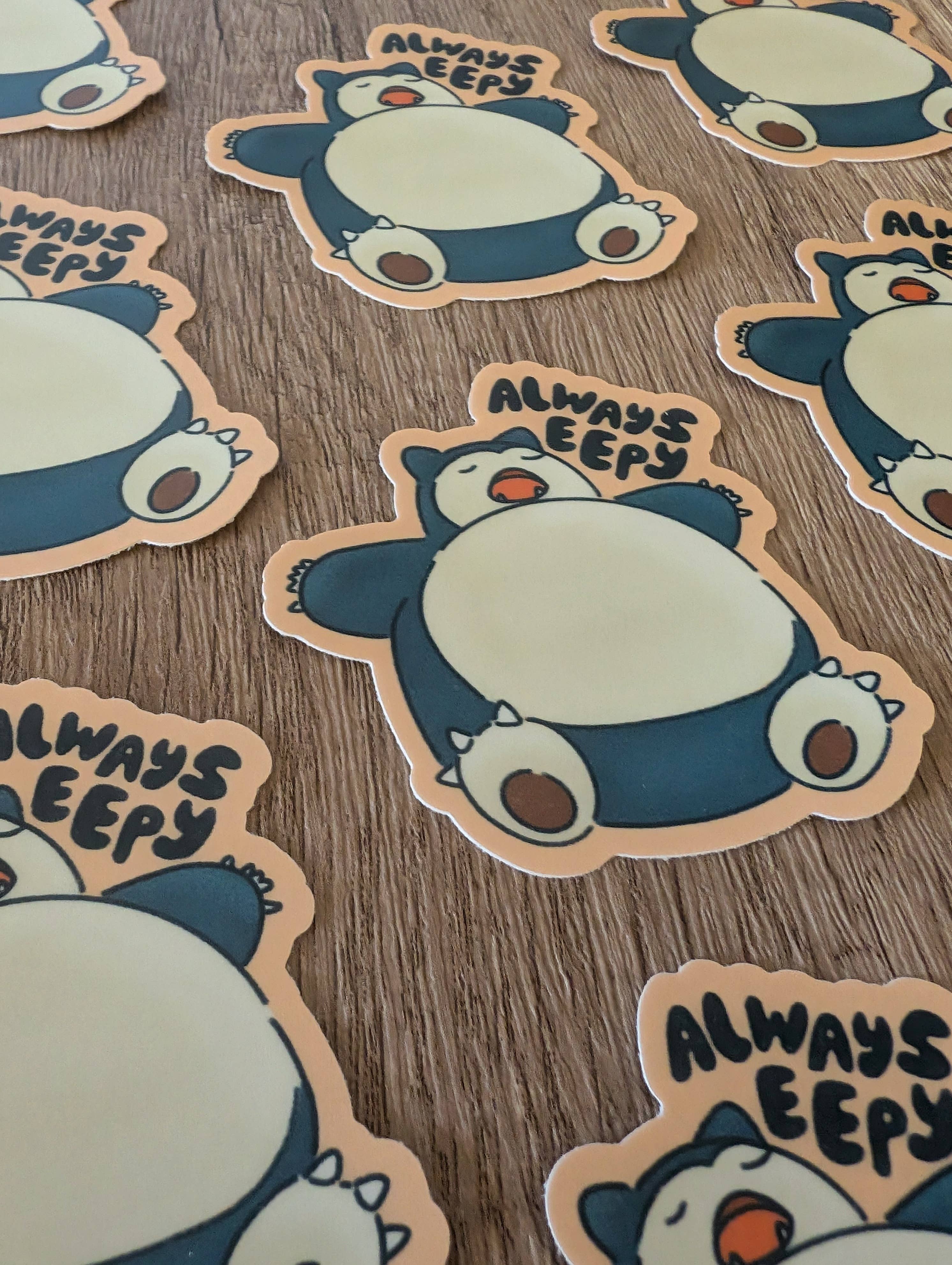 Eepy Snorlax - Cute Pokémon Nintendo Game Vinyl Sticker