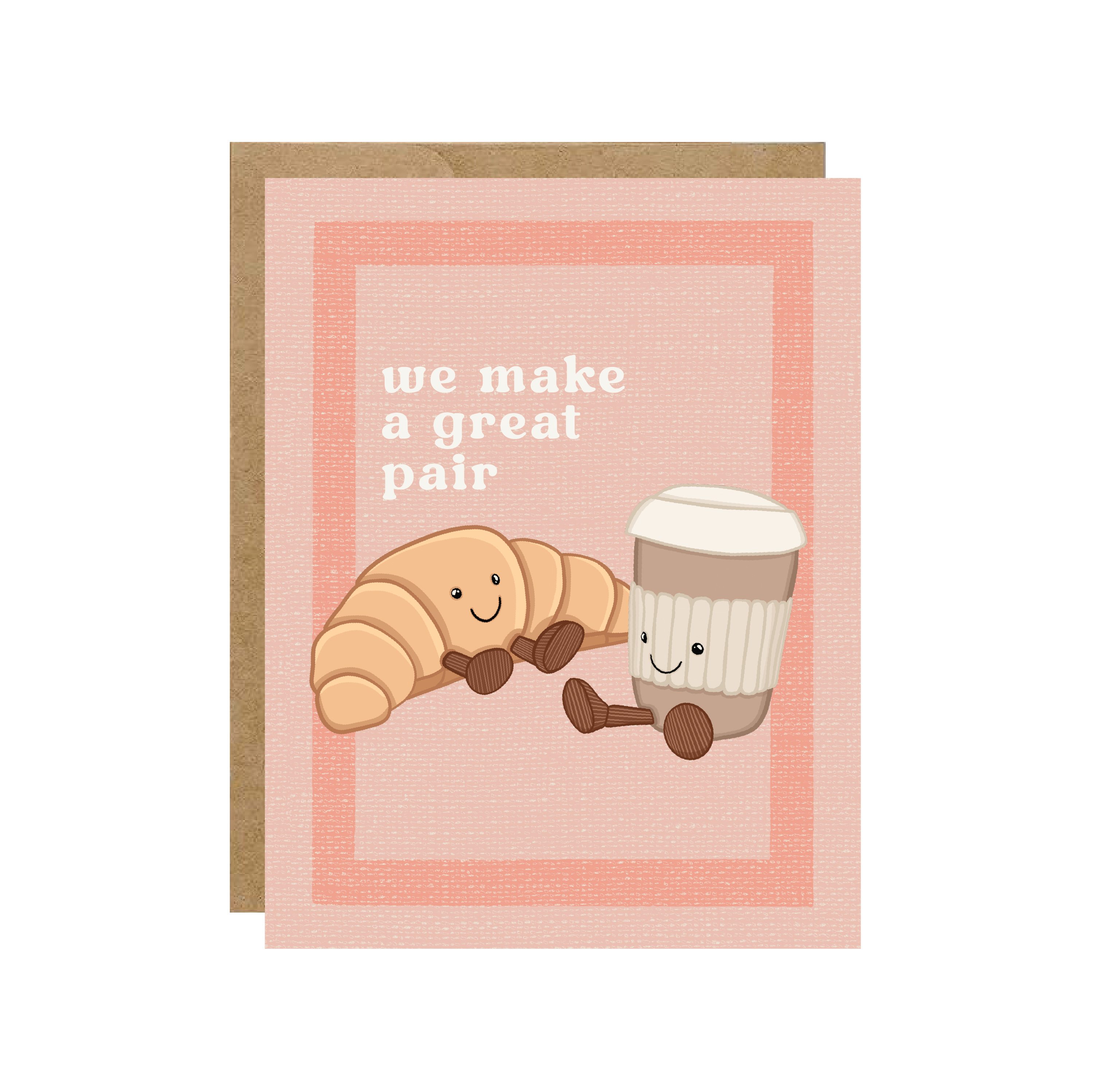 Great Pair Croissant + Latte Jelly - Valentine Cafe Card