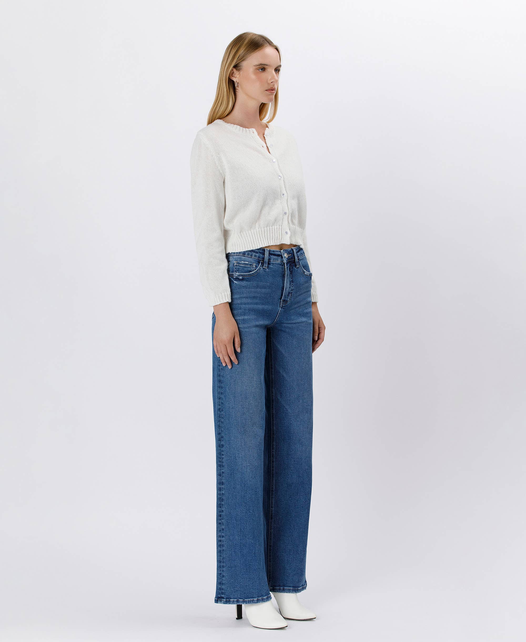 Super High Rise Stretch 90's Wide Leg Jeans