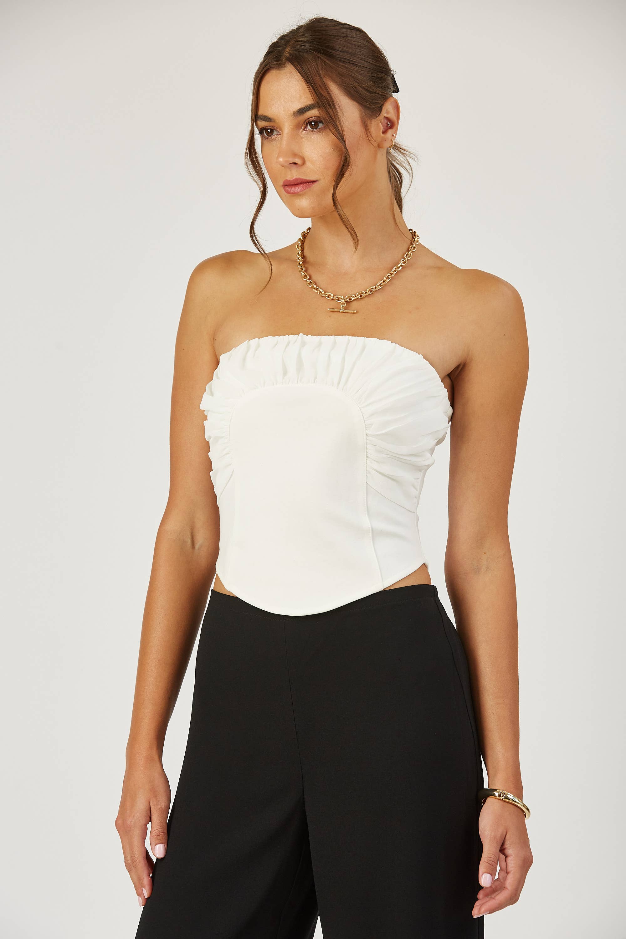 Jenny Strapless Ruched Top