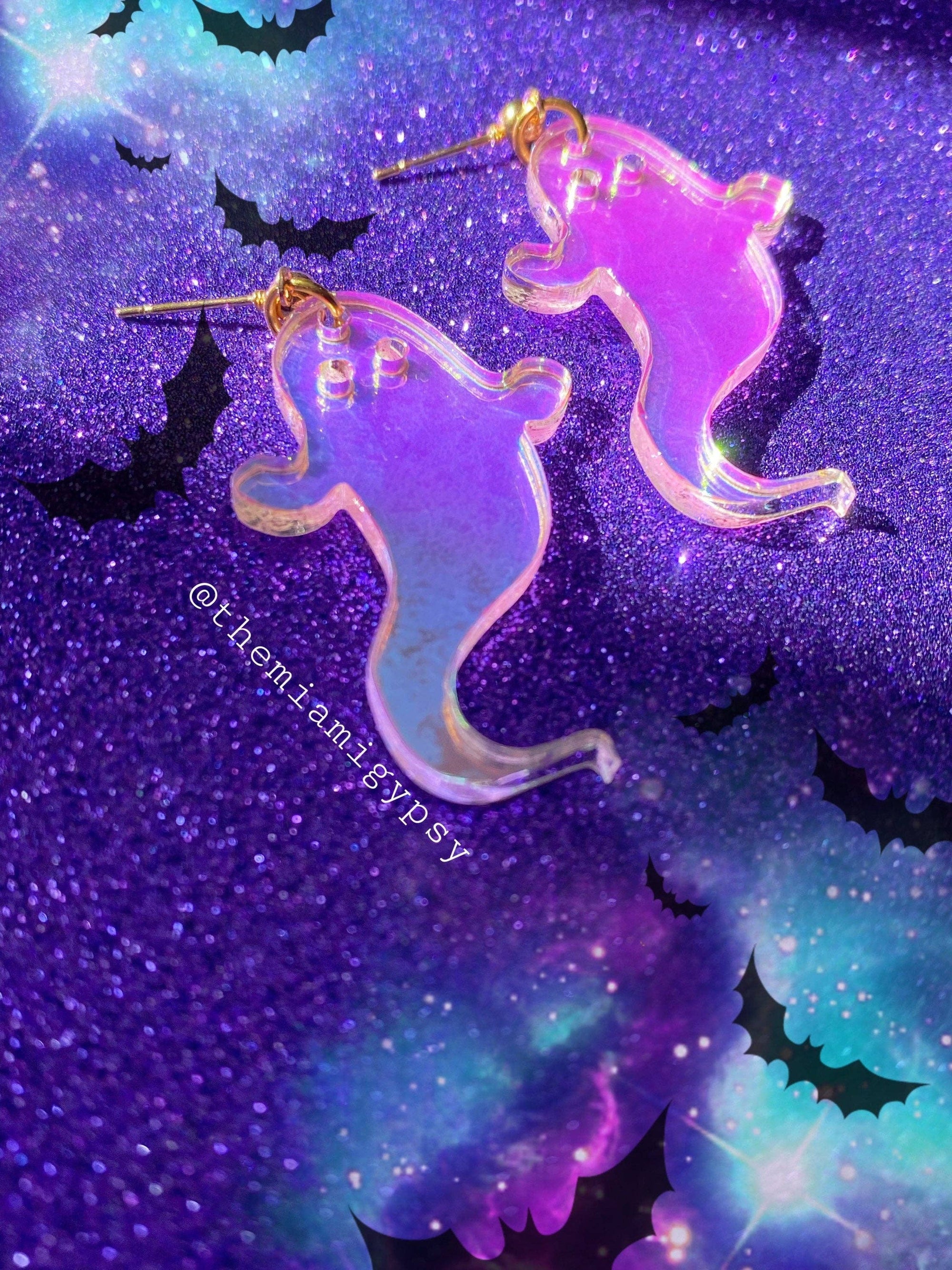 Iridescent Ghostie Earrings