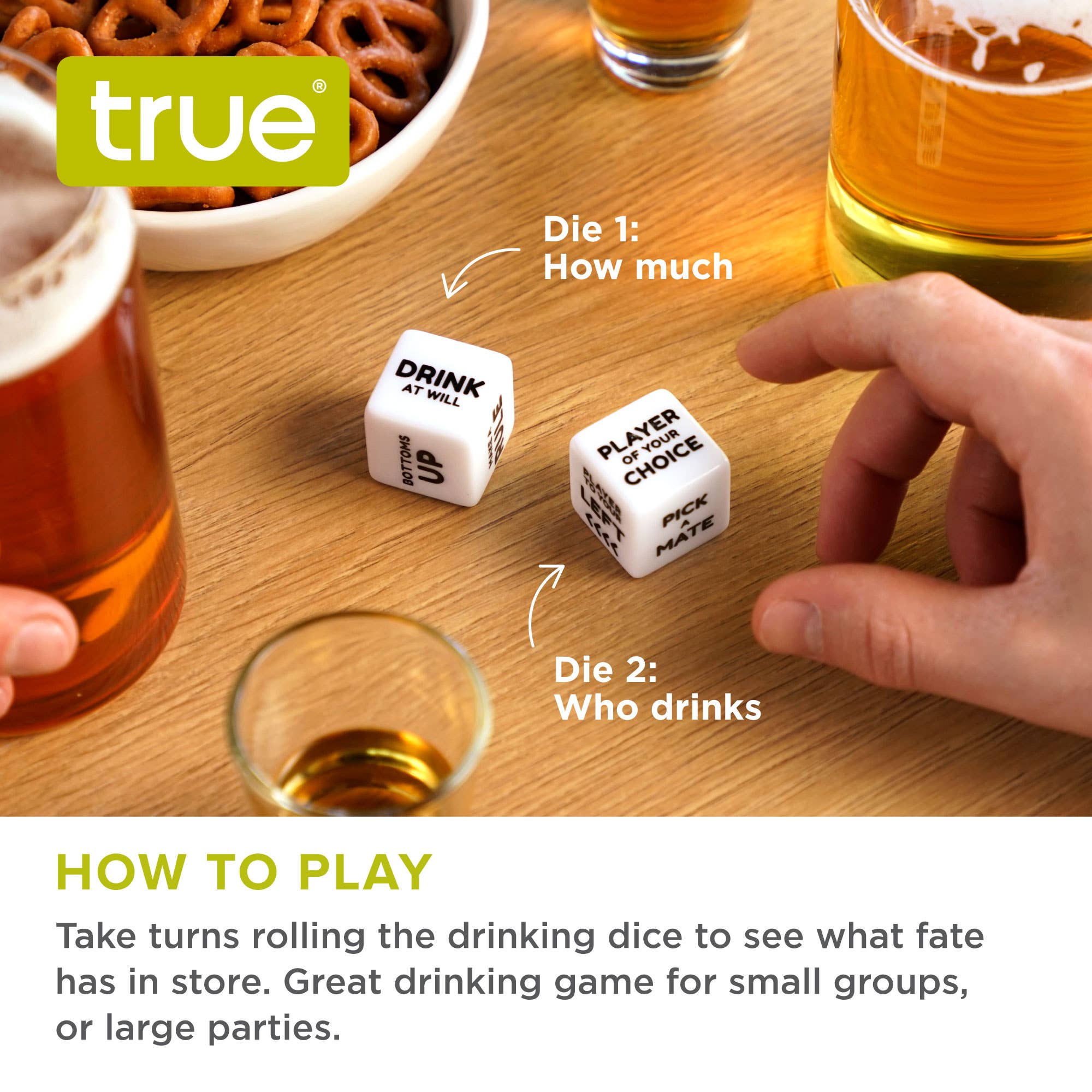 Drinking Dice Party Game - Set of 2