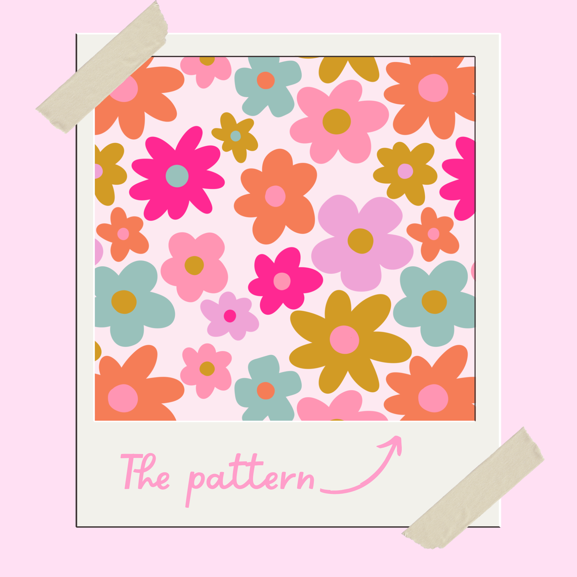 Satin Scrunchie - Retro Florals - Hair Accessory