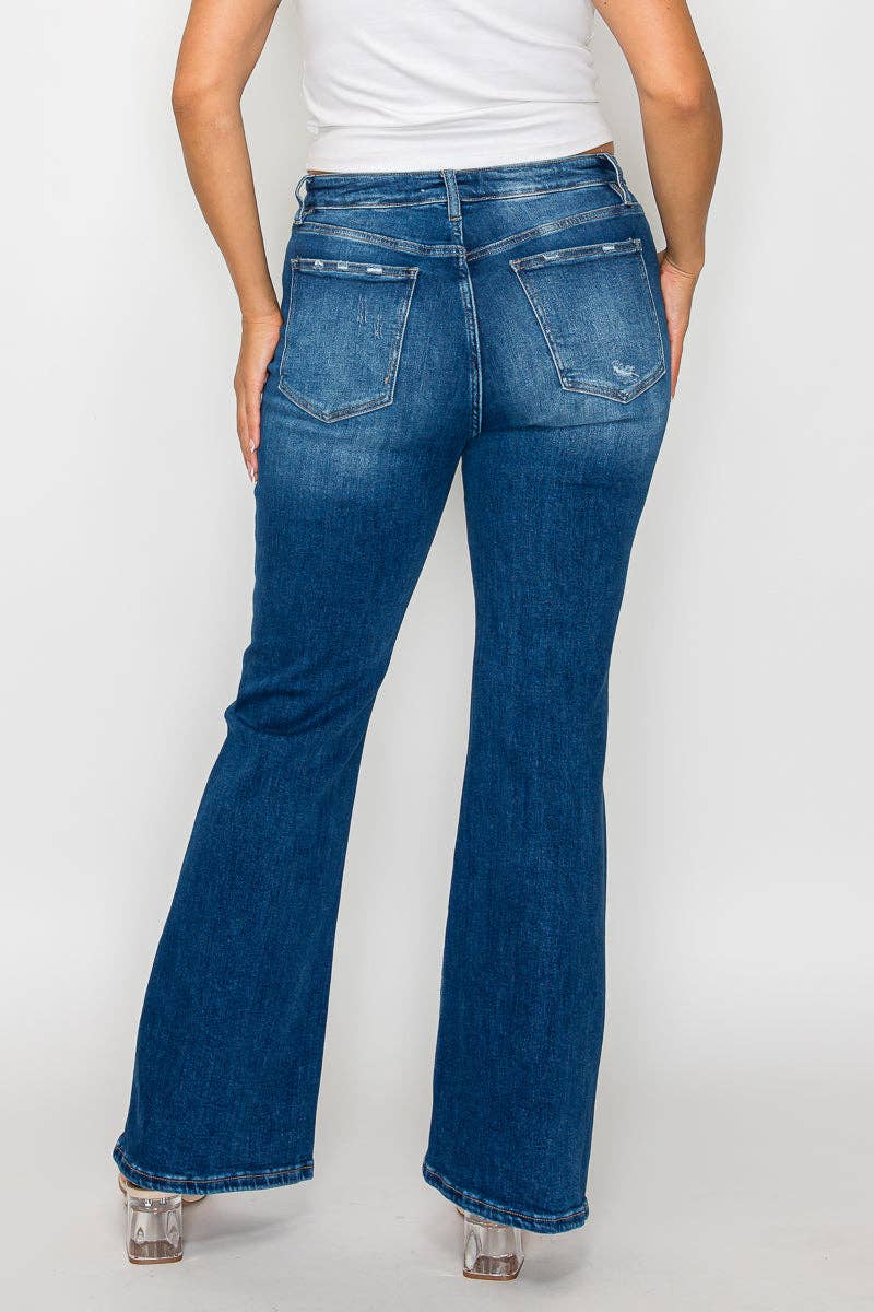 High Rise Boot Cut Jeans (Plus)