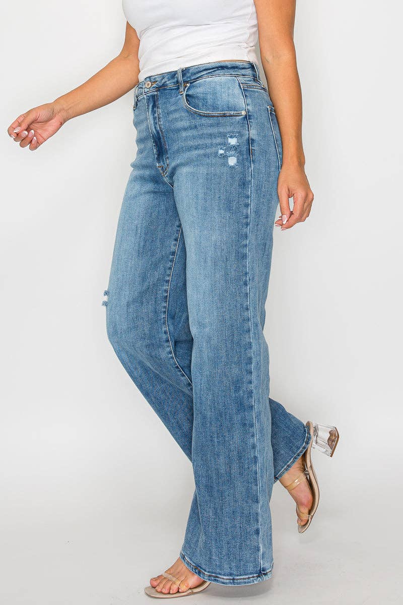 High Rise Wide Leg Jeans (Plus)