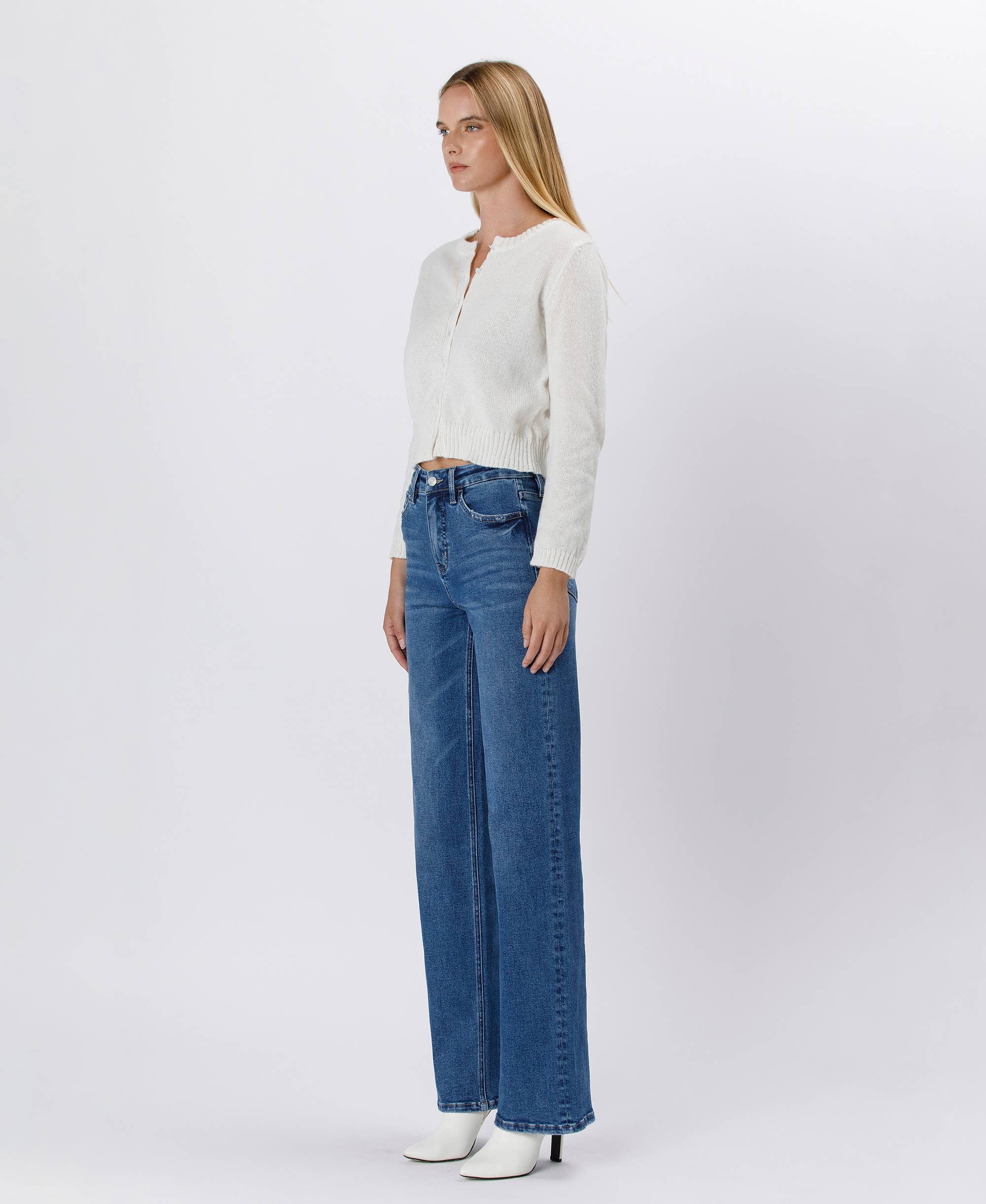 Super High Rise Stretch 90's Wide Leg Jeans